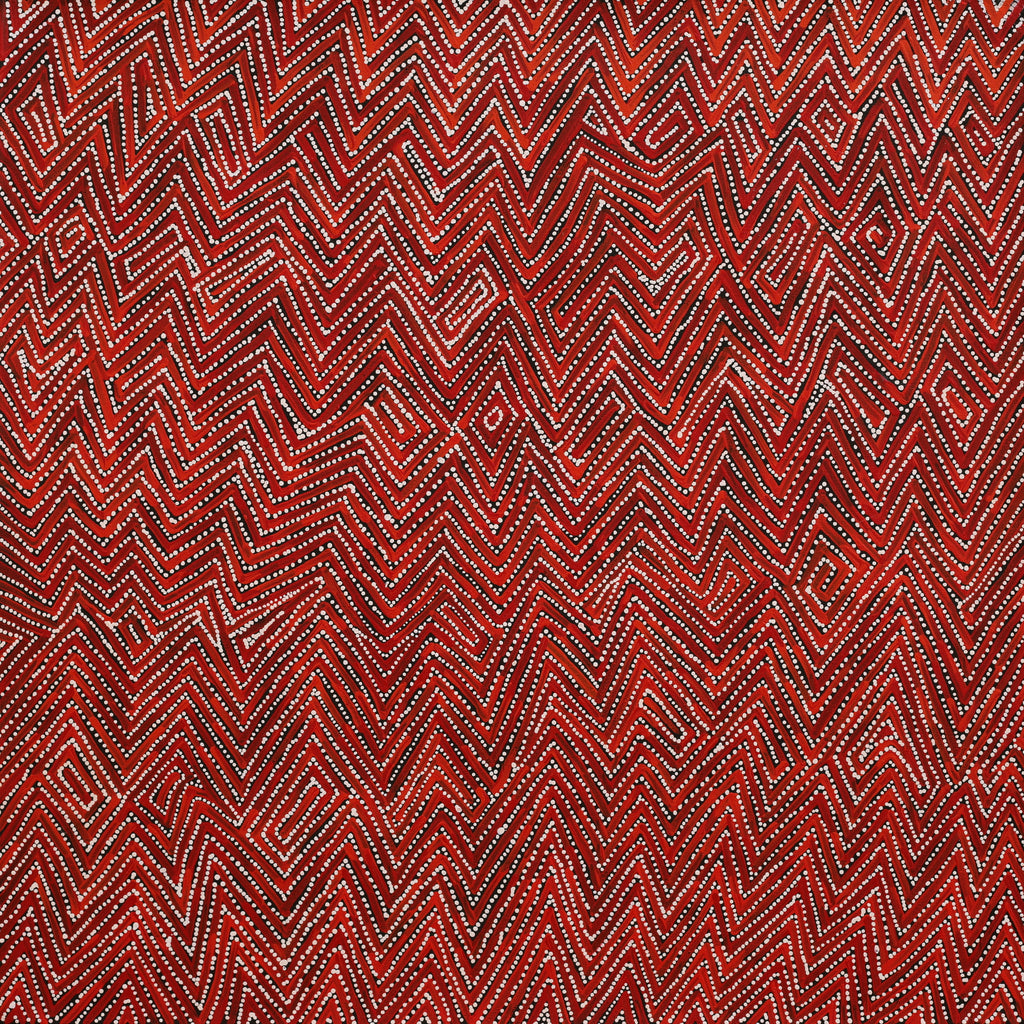 Aboriginal Artwork by Reanne Nampijinpa Brown, Pamapardu Jukurrpa (Flying Ant Dreaming) - Warntungurru, 76x76cm