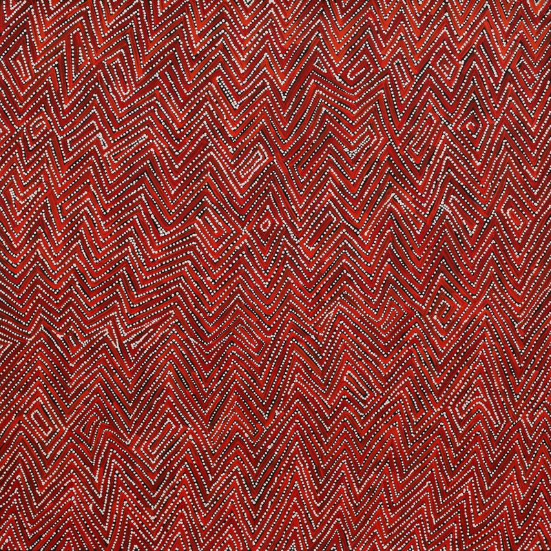 Aboriginal Artwork by Reanne Nampijinpa Brown, Pamapardu Jukurrpa (Flying Ant Dreaming) - Warntungurru, 76x76cm