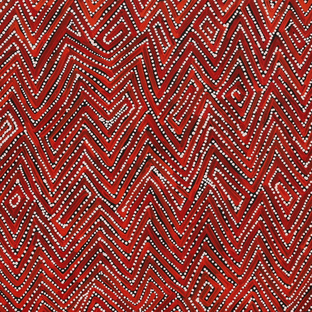 Aboriginal Artwork by Reanne Nampijinpa Brown, Pamapardu Jukurrpa (Flying Ant Dreaming) - Warntungurru, 76x76cm