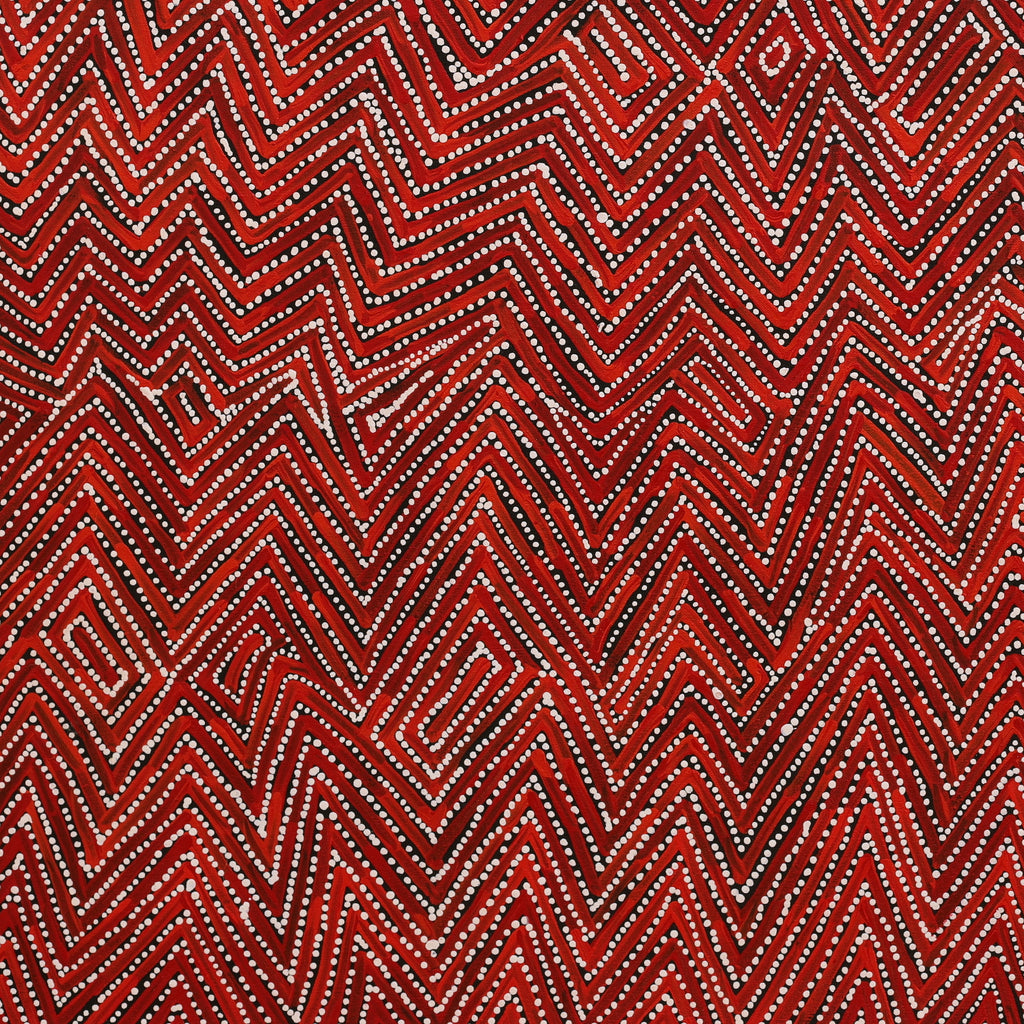 Aboriginal Artwork by Reanne Nampijinpa Brown, Pamapardu Jukurrpa (Flying Ant Dreaming) - Warntungurru, 76x76cm