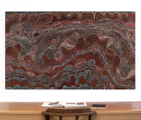 Aboriginal Artwork by Reanne Nampijinpa Brown, Ngapa Jukurrpa (Water Dreaming) - Mikanji, 152x91cm