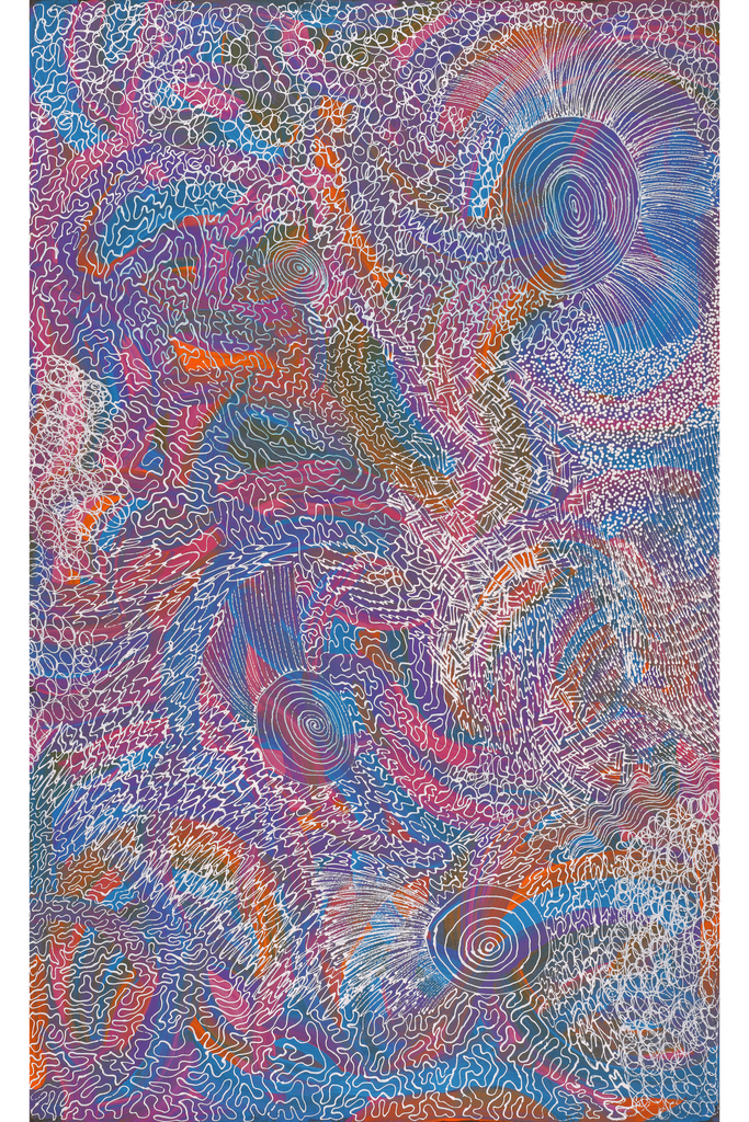 Aboriginal Artwork by Renae Nelson, Mamungari, 122x76cm