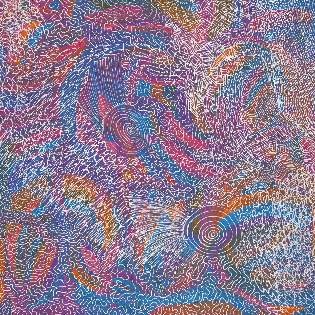 Aboriginal Artwork by Renae Nelson, Mamungari, 122x76cm