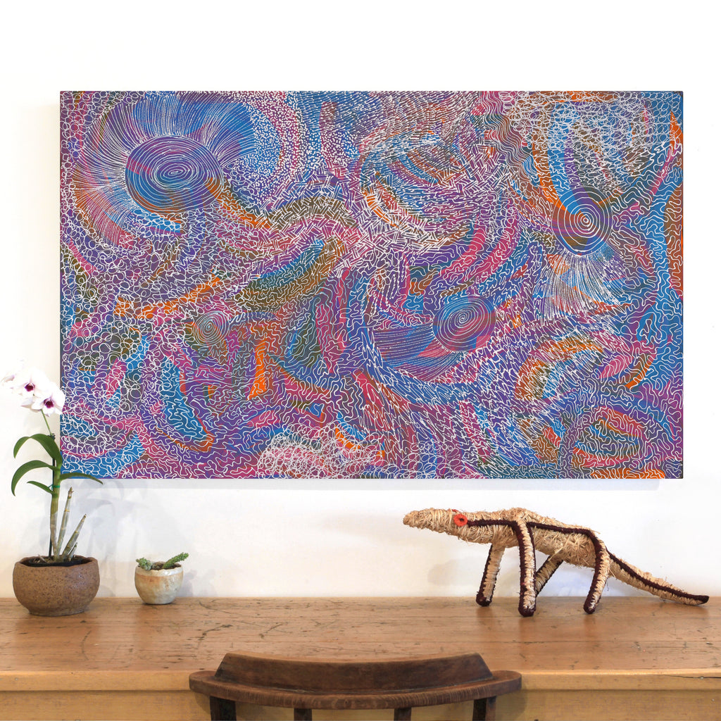 Aboriginal Artwork by Renae Nelson, Mamungari, 122x76cm