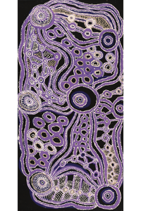 Aboriginal Artwork by Renita Stanley, Minyma Kutjara Wingellina, 122x61cm