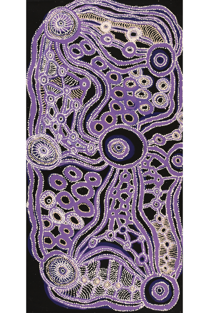 Aboriginal Artwork by Renita Stanley, Minyma Kutjara Wingellina, 122x61cm