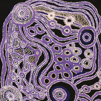 Aboriginal Artwork by Renita Stanley, Minyma Kutjara Wingellina, 122x61cm