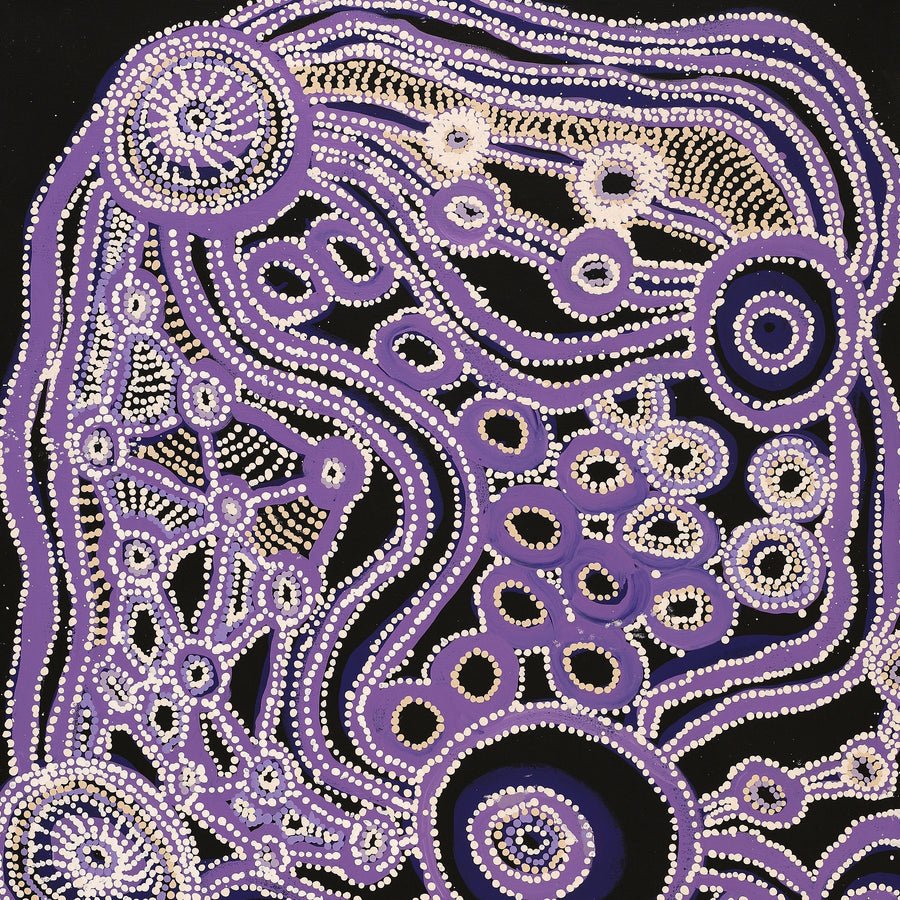 Aboriginal Artwork by Renita Stanley, Minyma Kutjara Wingellina, 122x61cm