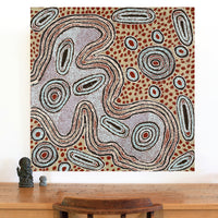 Aboriginal Artwork by Renita Stanley, Minyma Kutjara(near Ernabella), 92x92cm
