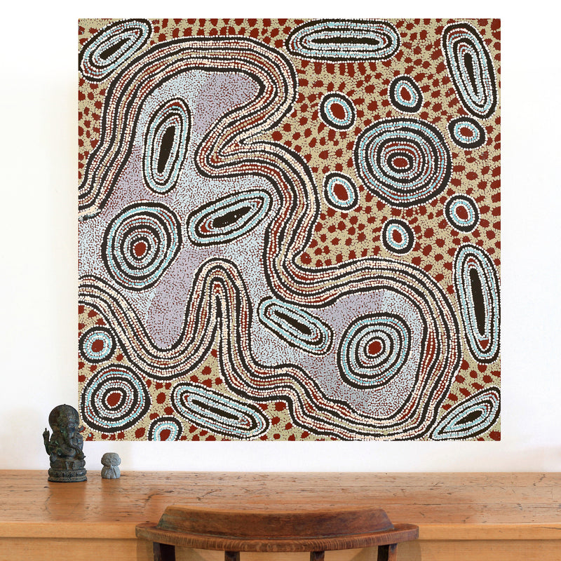 Aboriginal Artwork by Renita Stanley, Minyma Kutjara(near Ernabella), 92x92cm