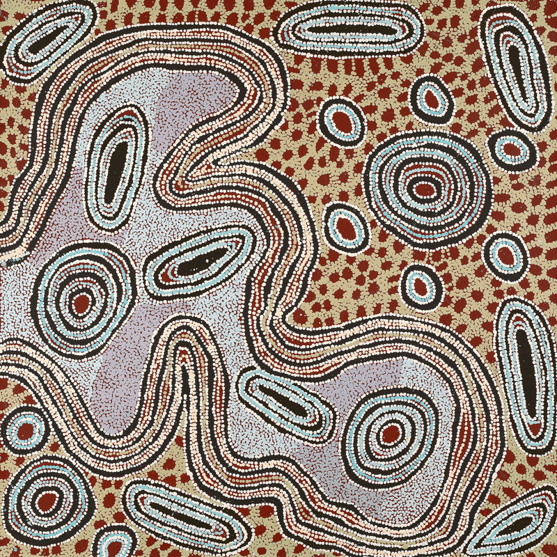 Aboriginal Artwork by Renita Stanley, Minyma Kutjara(near Ernabella), 92x92cm
