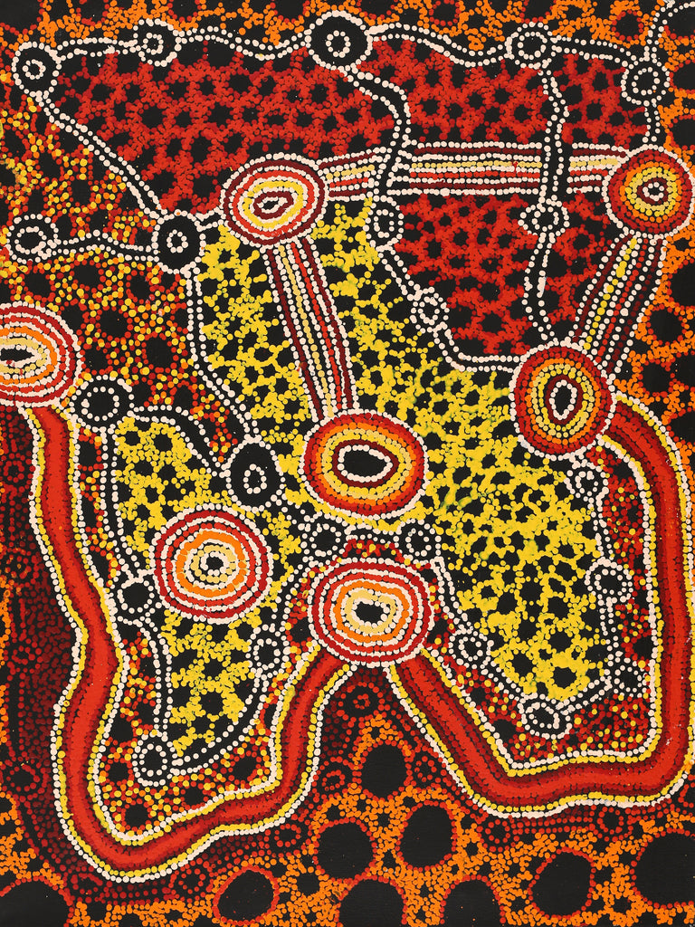 Aboriginal Artwork by Renita Stanley, Minyma Kutjara Wingellina, 80x60cm