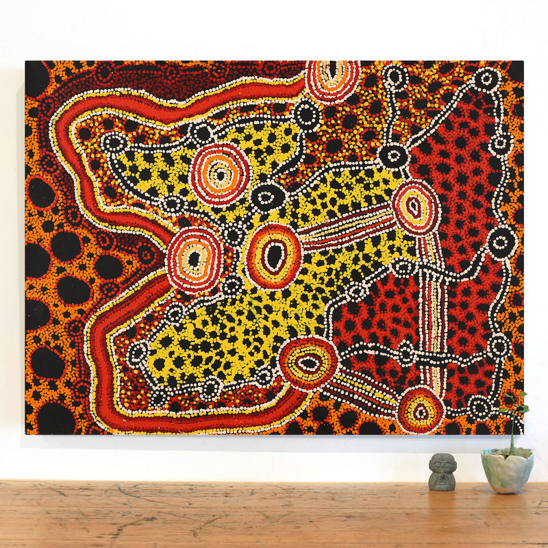 Aboriginal Artwork by Renita Stanley, Minyma Kutjara Wingellina, 80x60cm