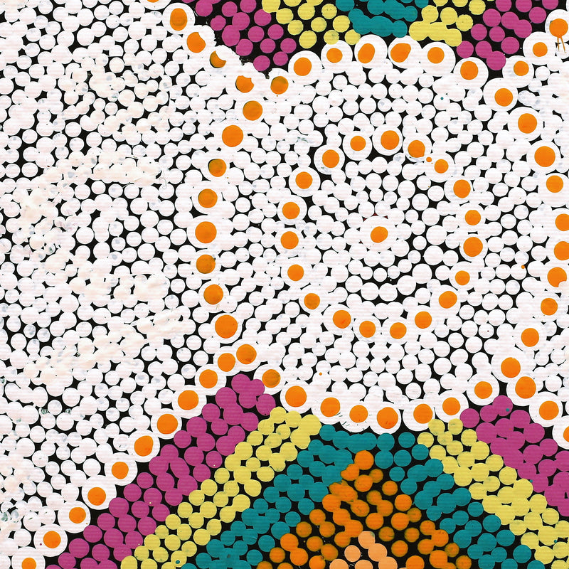 Aboriginal Artwork by Rayleen Nangala Briscoe, Karnta Jukurrpa (Womens Dreaming), 30x30cm
