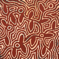 Aboriginal Artwork by Reanne Nampijinpa Brown, Pamapardu Jukurrpa (Flying Ant Dreaming) - Warntungurru, 30x30cm