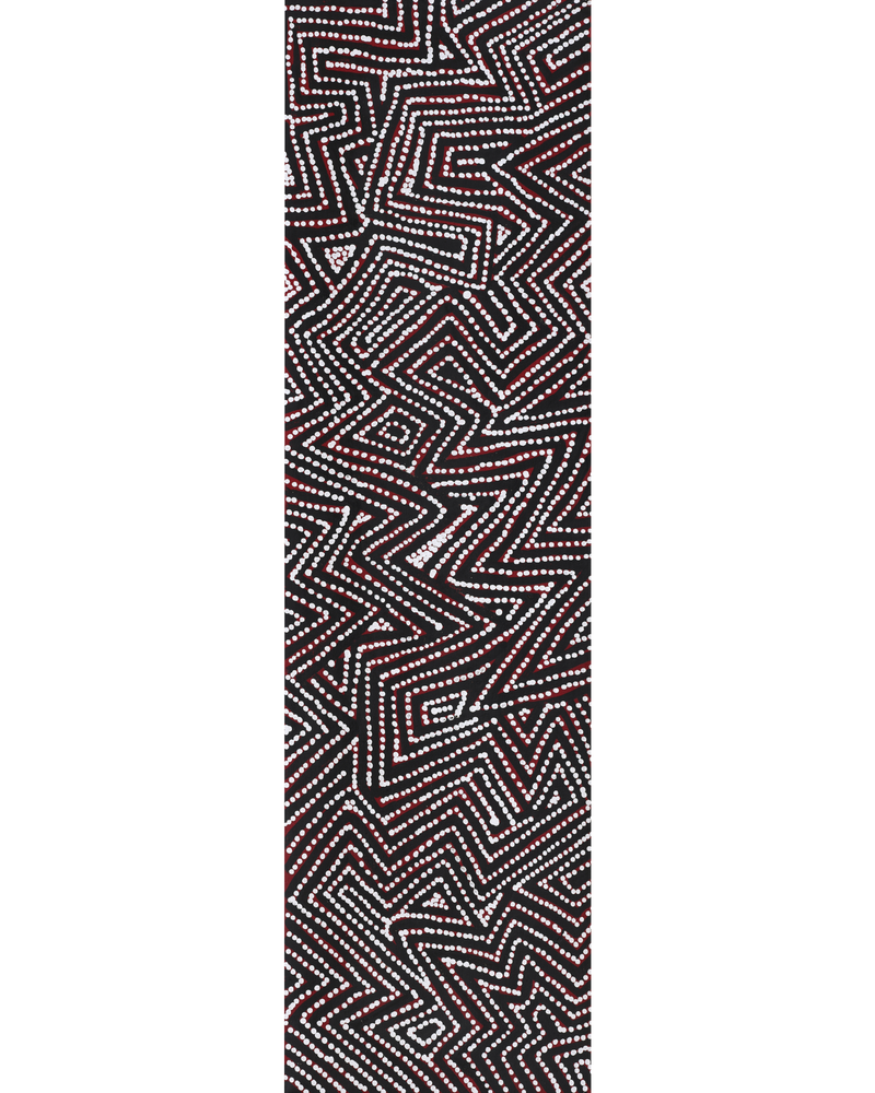 Aboriginal Artwork by Reanne Nampijinpa Brown, Pamapardu Jukurrpa (Flying Ant Dreaming) - Warntungurru, 107x30cm