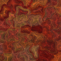 Aboriginal Artwork by Reanne Nampijinpa Brown, Ngapa Jukurrpa (Water Dreaming) - Mikanji, 107x61cm
