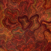 Aboriginal Artwork by Reanne Nampijinpa Brown, Ngapa Jukurrpa (Water Dreaming) - Mikanji, 107x61cm