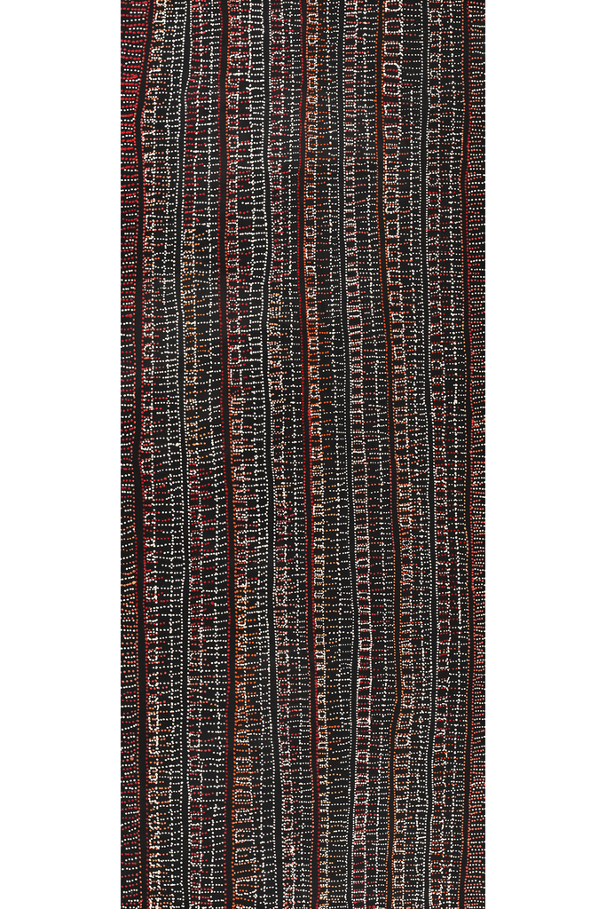 Aboriginal Art by Reanne Nampijinpa Brown, Pamapardu Jukurrpa (Flying Ant Dreaming) - Warntungurru, 152x61cm - ART ARK®