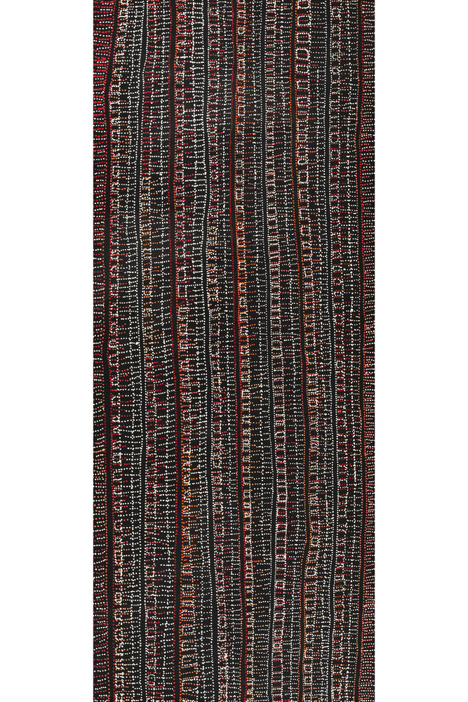 Aboriginal Artwork by Reanne Nampijinpa Brown, Pamapardu Jukurrpa (Flying Ant Dreaming) - Warntungurru, 152x61cm