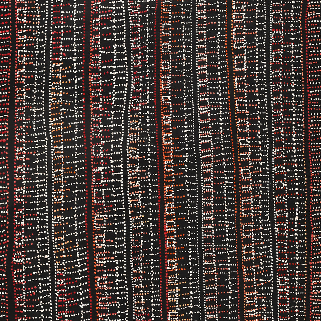 Aboriginal Artwork by Reanne Nampijinpa Brown, Pamapardu Jukurrpa (Flying Ant Dreaming) - Warntungurru, 152x61cm