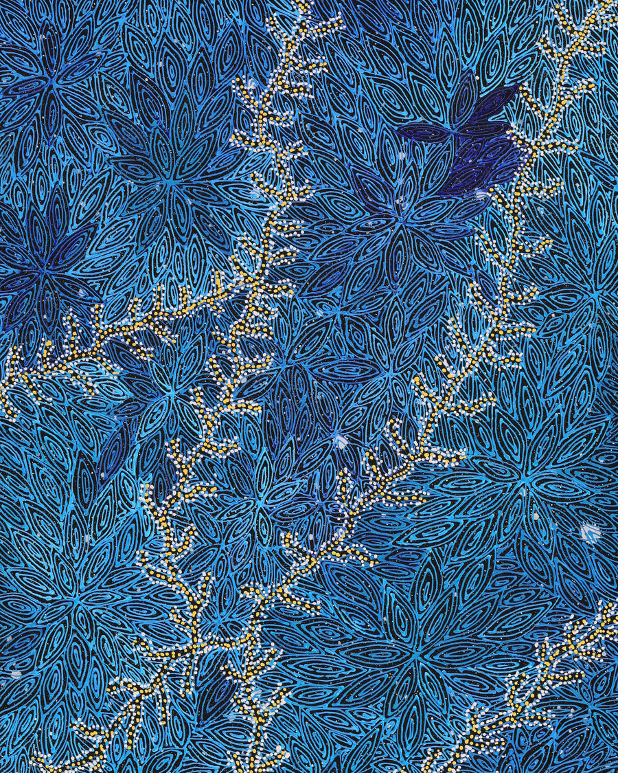 Aboriginal Artwork by Reanne Nampijinpa Brown, Pamapardu Jukurrpa (Flying Ant Dreaming) - Warntungurru, 152x61cm