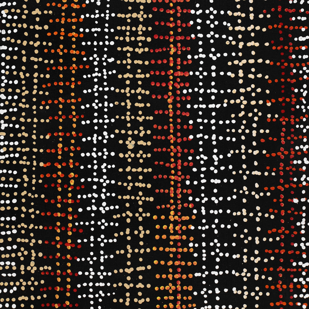 Aboriginal Artwork by Reanne Nampijinpa Brown, Pamapardu Jukurrpa (Flying Ant Dreaming) - Warntungurru, 152x30cm