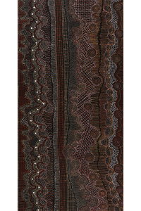 Aboriginal Artwork by Reanne Nampijinpa Brown, Pamapardu Jukurrpa (Flying Ant Dreaming) - Warntungurru, 183x91cm