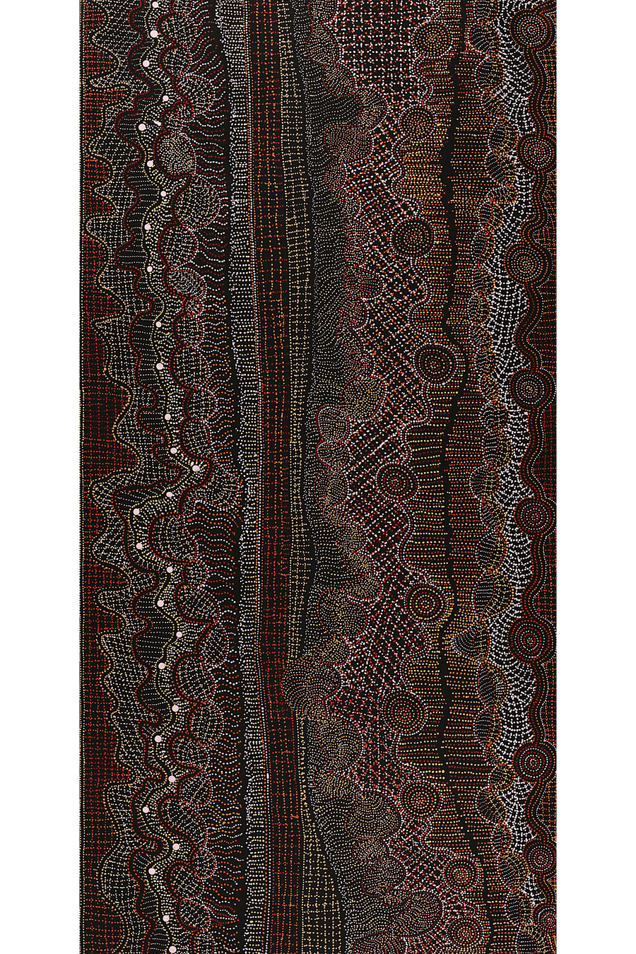 Aboriginal Artwork by Reanne Nampijinpa Brown, Pamapardu Jukurrpa (Flying Ant Dreaming) - Warntungurru, 183x91cm