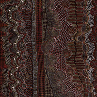 Aboriginal Artwork by Reanne Nampijinpa Brown, Pamapardu Jukurrpa (Flying Ant Dreaming) - Warntungurru, 183x91cm