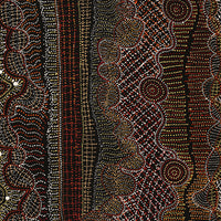 Aboriginal Artwork by Reanne Nampijinpa Brown, Pamapardu Jukurrpa (Flying Ant Dreaming) - Warntungurru, 183x91cm