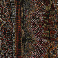 Aboriginal Art by Reanne Nampijinpa Brown, Pamapardu Jukurrpa (Flying Ant Dreaming) - Warntungurru, 183x91cm - ART ARK®