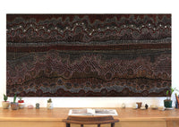 Aboriginal Art by Reanne Nampijinpa Brown, Pamapardu Jukurrpa (Flying Ant Dreaming) - Warntungurru, 183x91cm - ART ARK®