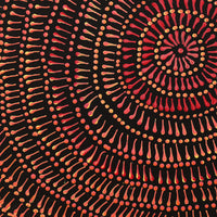 Aboriginal Artwork by Reanne Nampijinpa Brown, Ngapa Jukurrpa (Water Dreaming) - Mikanji, 30x30cm