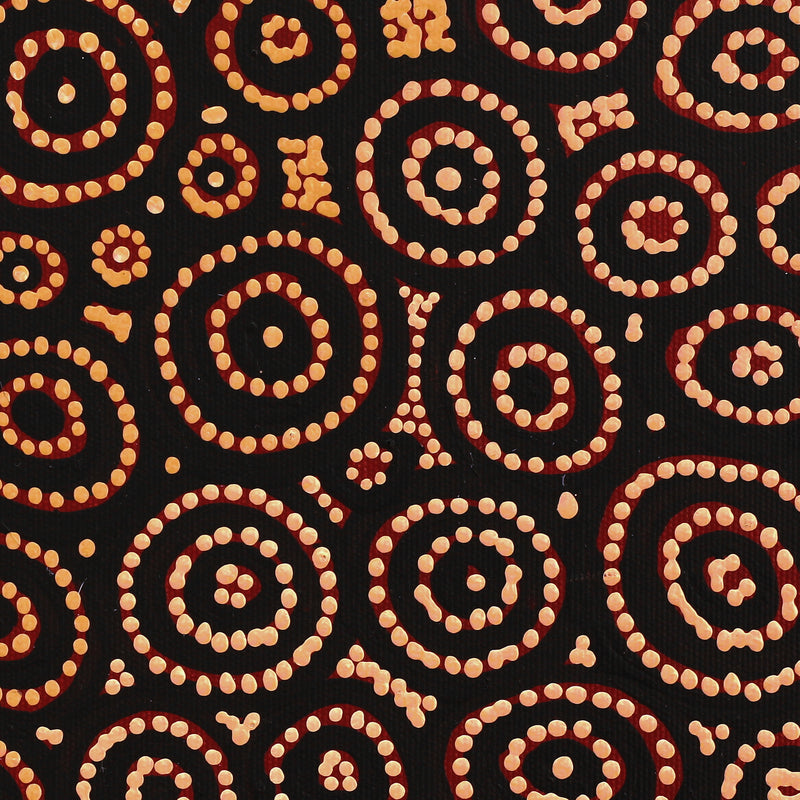 Aboriginal Artwork by Reanne Nampijinpa Brown, Pamapardu Jukurrpa (Flying Ant Dreaming) - Warntungurru, 30x30cm