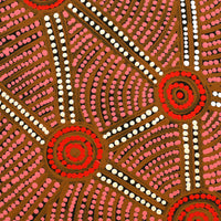 Aboriginal Artwork by Reanne Nampijinpa Brown, Pamapardu Jukurrpa (Flying Ant Dreaming) - Warntungurru, 30x30cm