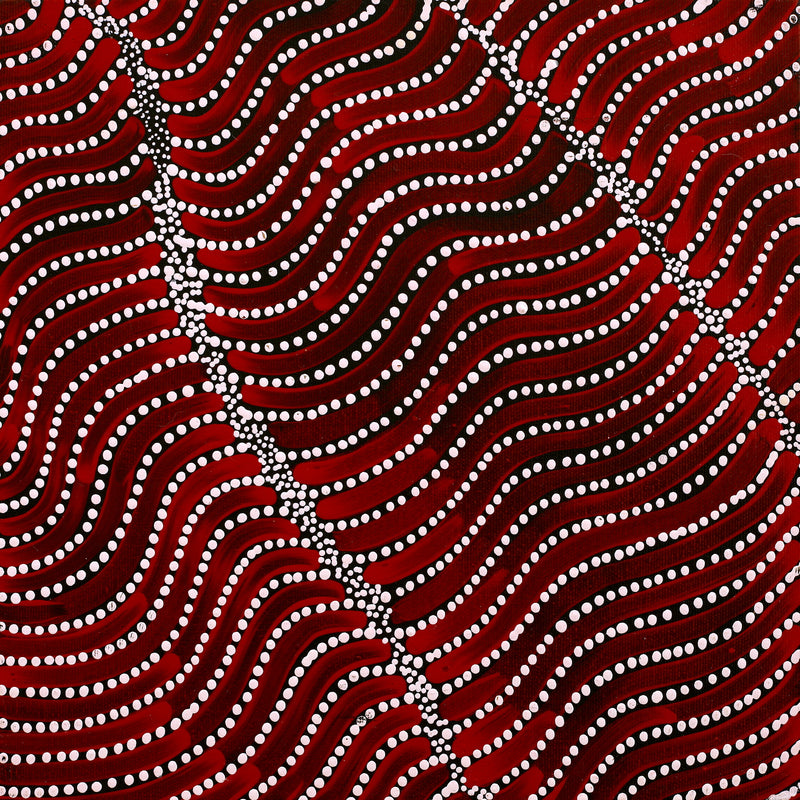 Aboriginal Artwork by Reanne Nampijinpa Brown, Pamapardu Jukurrpa (Flying Ant Dreaming) - Warntungurru, 30x30cm