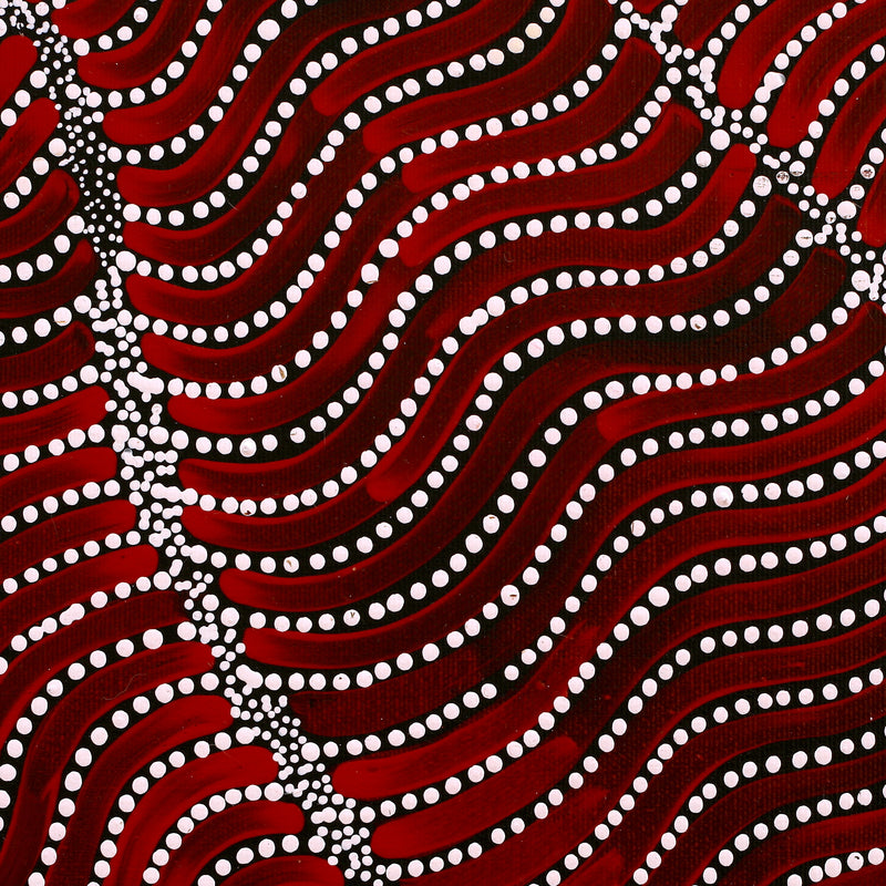Aboriginal Artwork by Reanne Nampijinpa Brown, Pamapardu Jukurrpa (Flying Ant Dreaming) - Warntungurru, 30x30cm