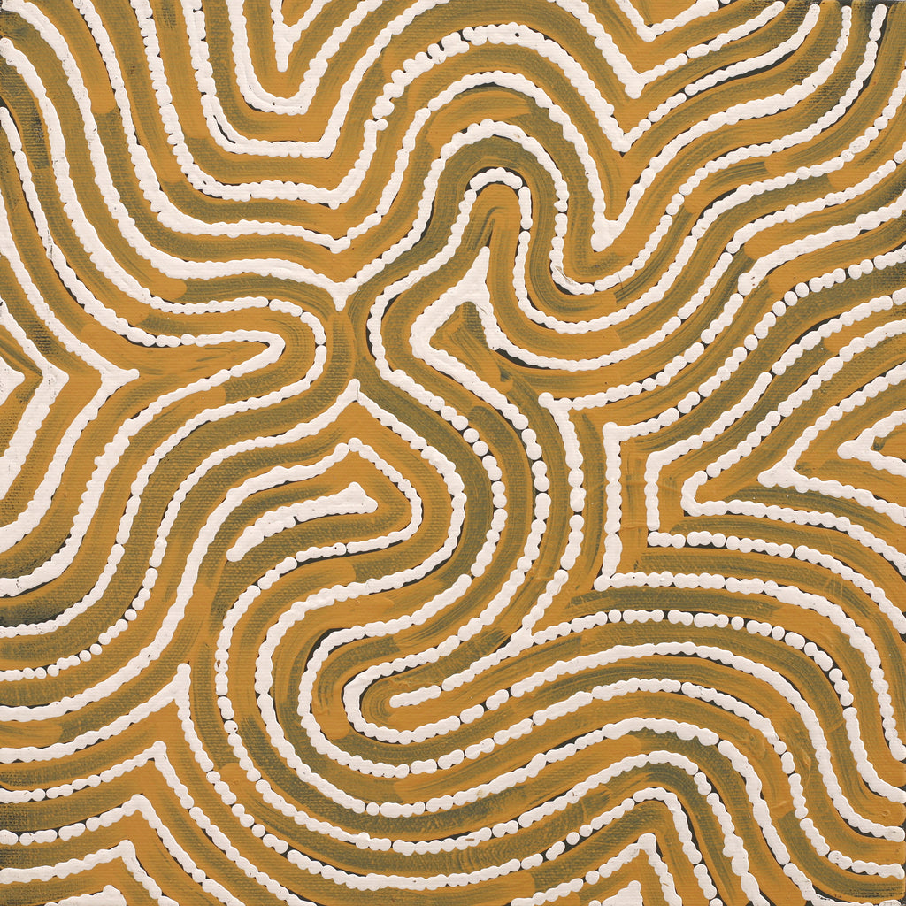 Aboriginal Art by Reanne Nampijinpa Brown, Pamapardu Jukurrpa (Flying Ant Dreaming) - Warntungurru, 30x30cm - ART ARK®