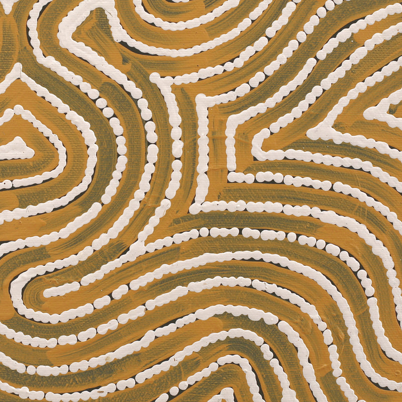 Aboriginal Art by Reanne Nampijinpa Brown, Pamapardu Jukurrpa (Flying Ant Dreaming) - Warntungurru, 30x30cm - ART ARK®