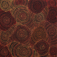 Aboriginal Artwork by Reanne Nampijinpa Brown, Ngapa Jukurrpa (Water Dreaming) - Mikanji, 40x40cm