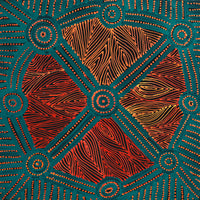 Aboriginal Art by Reanne Nampijinpa Brown, Pamapardu Jukurrpa (Flying Ant Dreaming) - Warntungurru, 40x40cm - ART ARK®