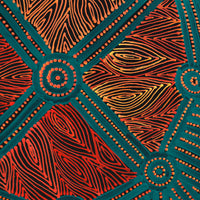 Aboriginal Artwork by Reanne Nampijinpa Brown, Pamapardu Jukurrpa (Flying Ant Dreaming) - Warntungurru, 40x40cm