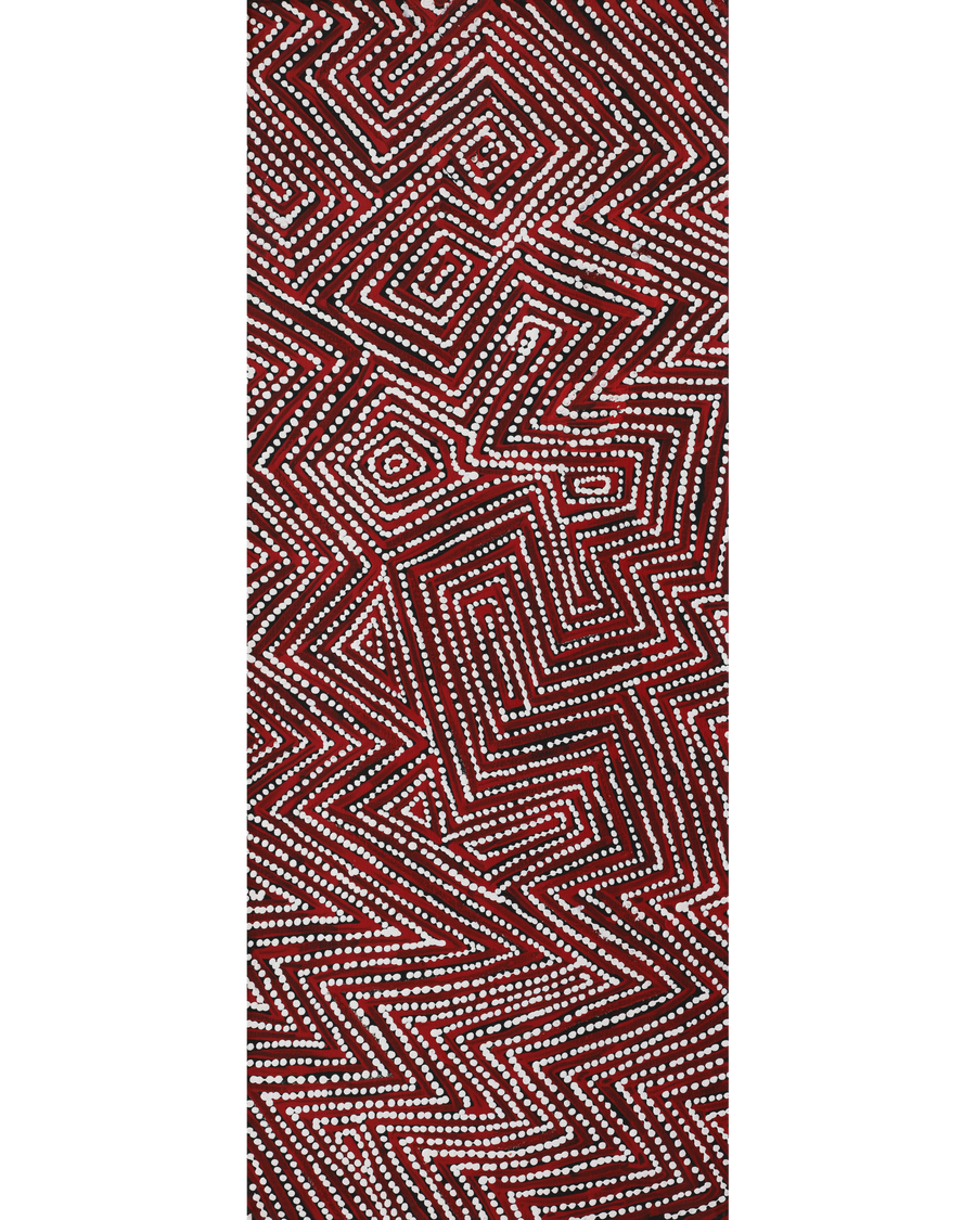Aboriginal Artwork by Reanne Nampijinpa Brown, Pamapardu Jukurrpa (Flying Ant Dreaming) - Warntungurru, 76x30cm