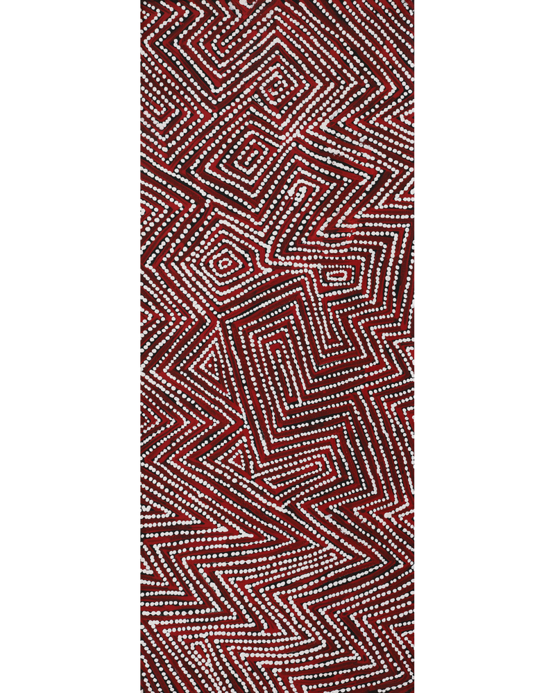 Aboriginal Artwork by Reanne Nampijinpa Brown, Pamapardu Jukurrpa (Flying Ant Dreaming) - Warntungurru, 76x30cm