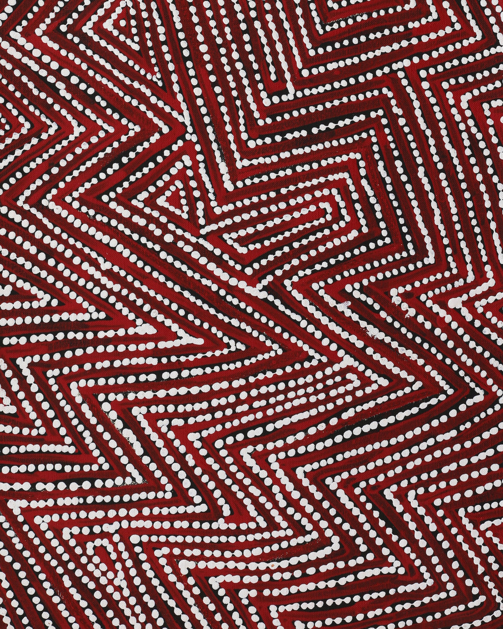 Aboriginal Artwork by Reanne Nampijinpa Brown, Pamapardu Jukurrpa (Flying Ant Dreaming) - Warntungurru, 76x30cm