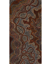 Aboriginal Artwork by Reanne Nampijinpa Brown, Pamapardu Jukurrpa (Flying Ant Dreaming) - Warntungurru, 91x46cm