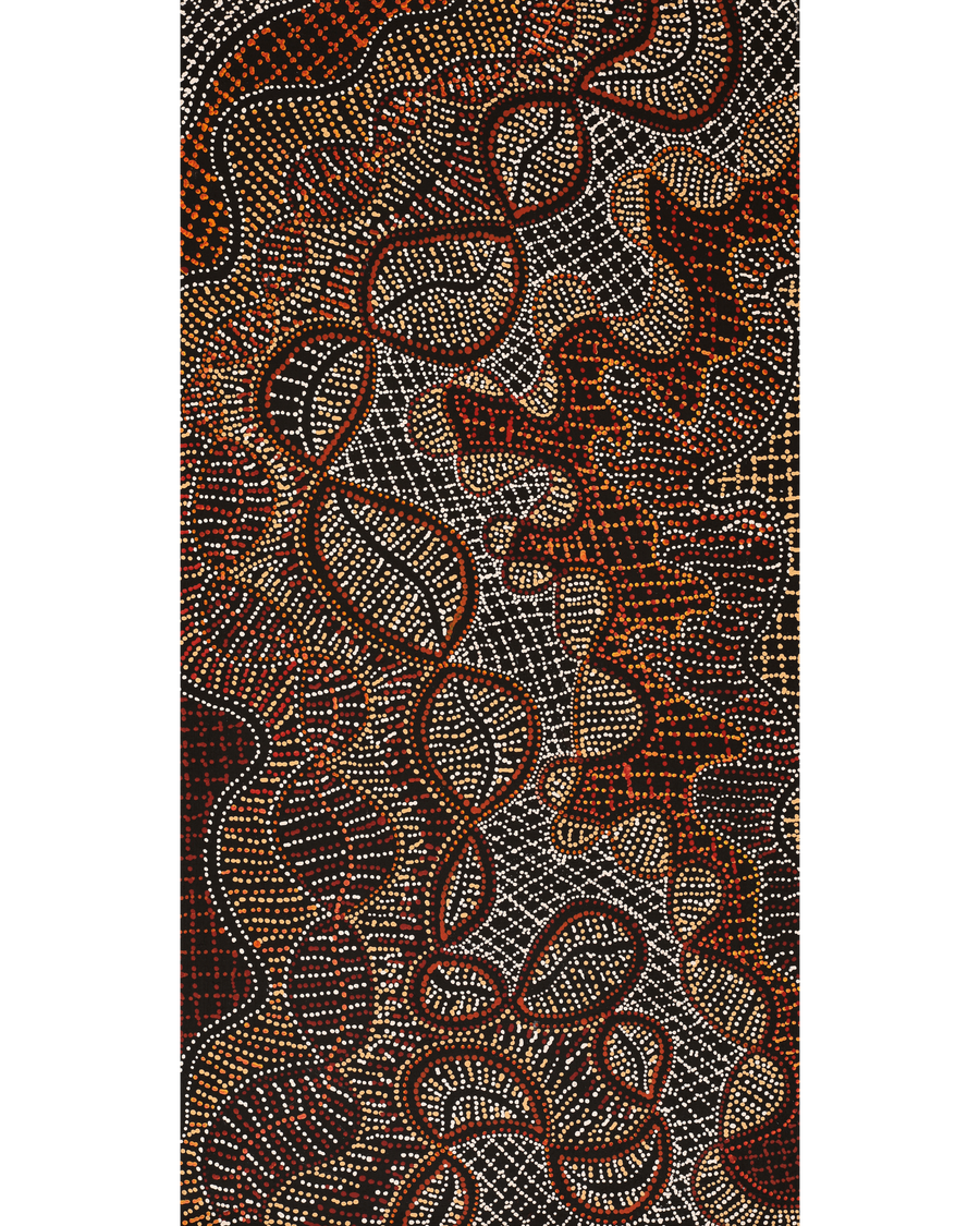 Aboriginal Artwork by Reanne Nampijinpa Brown, Pamapardu Jukurrpa (Flying Ant Dreaming) - Warntungurru, 91x46cm