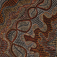 Aboriginal Artwork by Reanne Nampijinpa Brown, Pamapardu Jukurrpa (Flying Ant Dreaming) - Warntungurru, 91x46cm