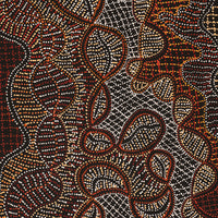 Aboriginal Artwork by Reanne Nampijinpa Brown, Pamapardu Jukurrpa (Flying Ant Dreaming) - Warntungurru, 91x46cm